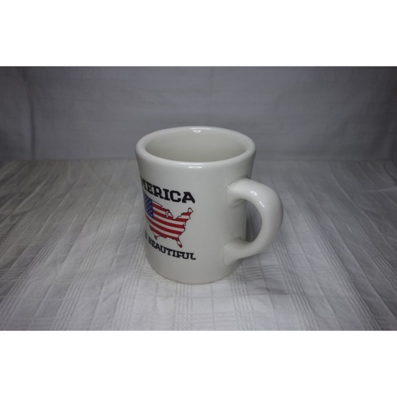 Waffle House 2012 Patriotic Coffee Mug Cup America The Beautiful Red White Blue - Picture 3 of 11